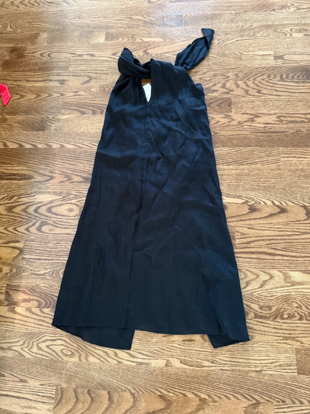 NWT - Zara Home Black Linen Multiposition Sarong  Wrap Dress Coverup